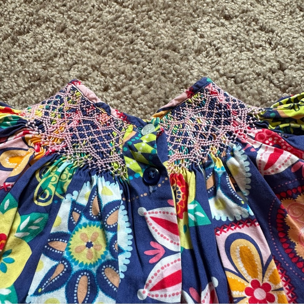 Marmellata Multicolor Smocked Dress Girls Size 2T - Picture 3 of 6
